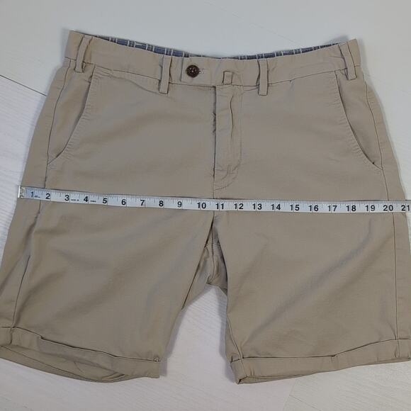 GANT Men's W31 Beige Chino Shorts Casual Cotton Stretch Flat Front Classic - Picture 7 of 16
